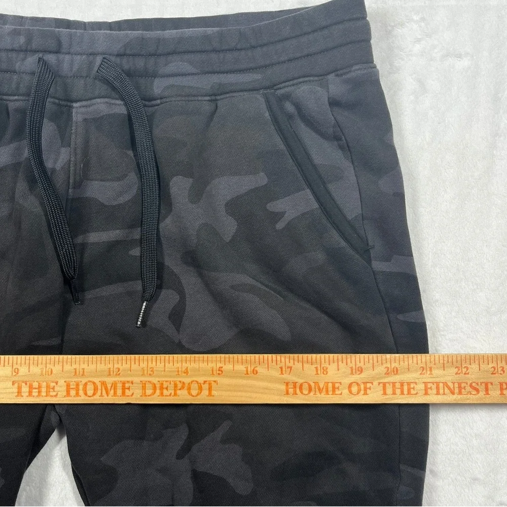 Hollister Joggers Mens M Black Gray Camo Reflective Graphic Fleece Sweatpant